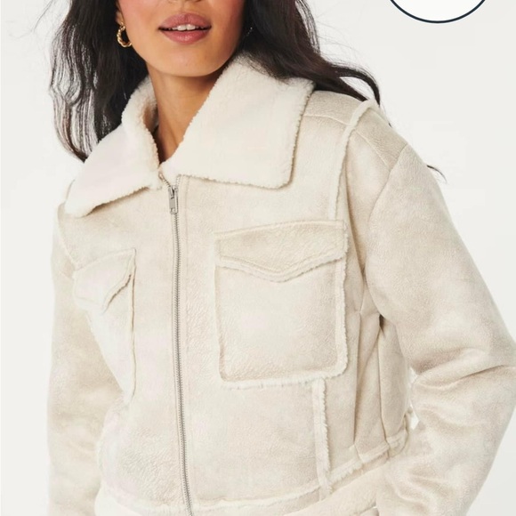 Hollister Shearling Biker Jacket - Picture 2 of 8